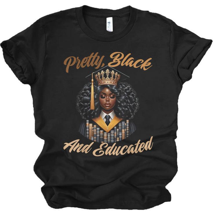 Pretty Educated African American Graduation Class 2024 Unisex Jersey T-Shirt