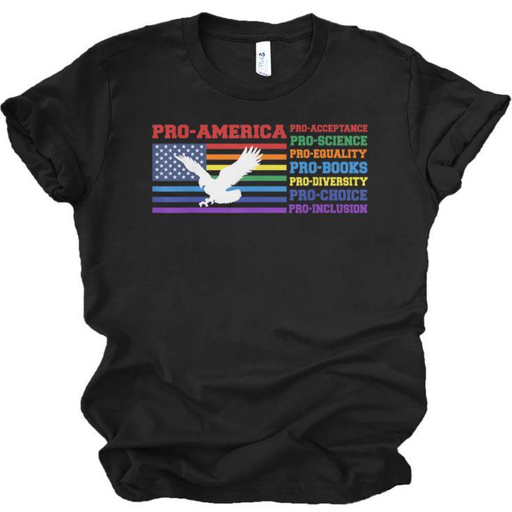 Pro America Pro Acceptance Pro Science Pro Equality Pro Book Unisex Jersey T-Shirt