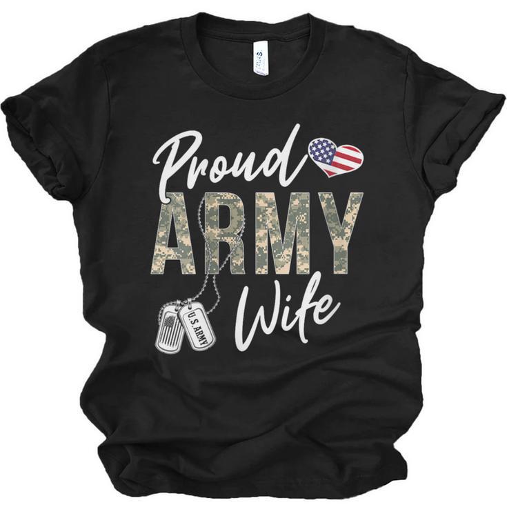 Proud Army Wife Army Graduation Wife US Army Wife Unisex Jersey T-Shirt