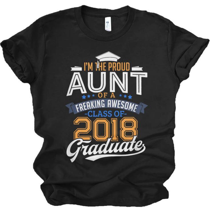 Proud Aunt Of 2018 Graduate Shirt Graduation Grad Class Unisex Jersey T-Shirt