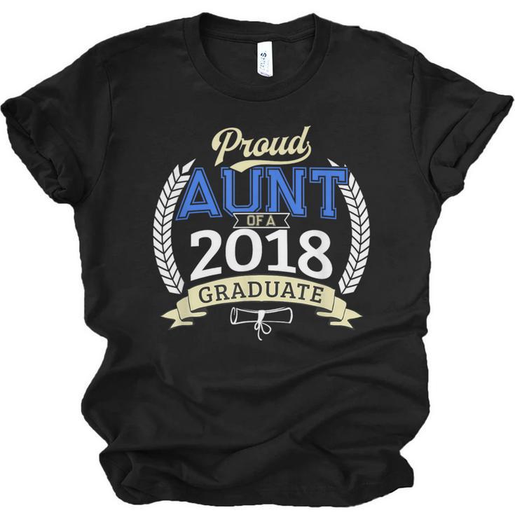 Proud Aunt Of 2018 Graduate Shirt Graduation Grad Unisex Jersey T-Shirt