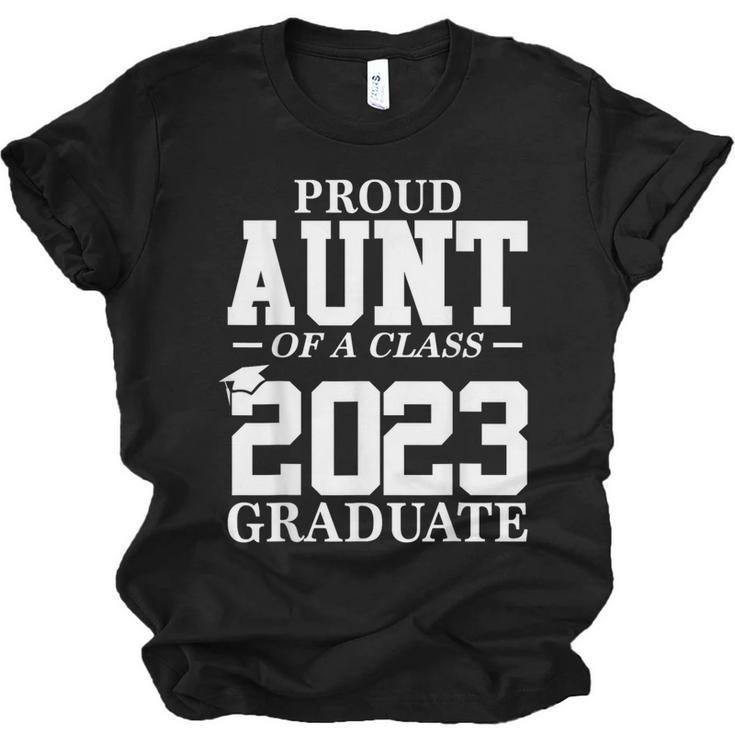 Proud Aunt Graduation Senior 23 Grad Class Of 2023 Unisex Jersey T-Shirt