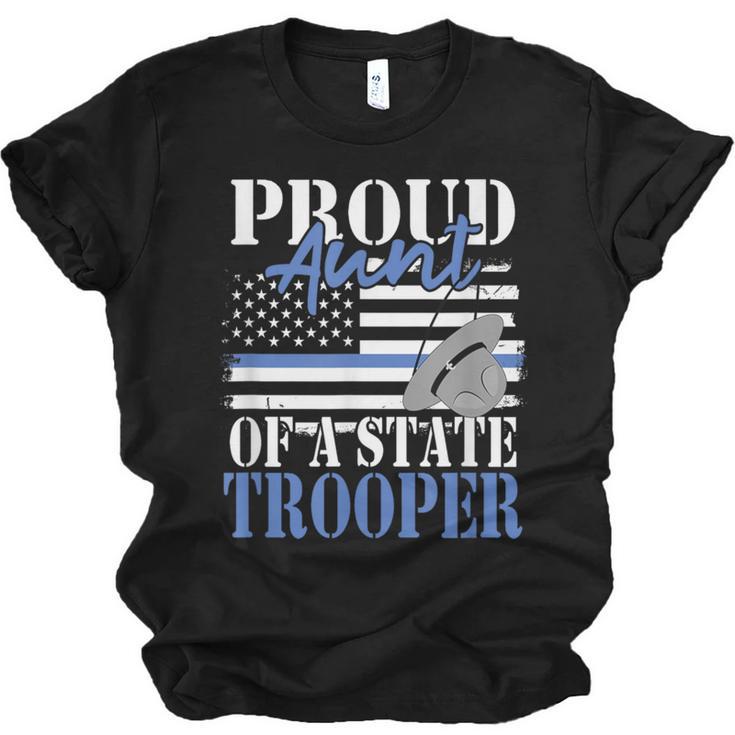 Proud Aunt Of a State Trooper Police Officer Graduation Unisex Jersey T-Shirt