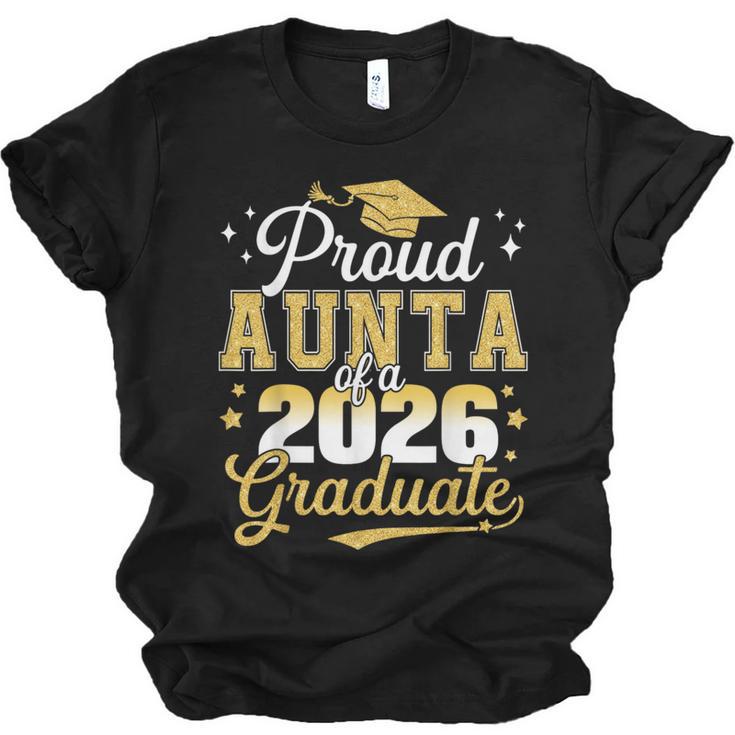 Proud Aunta Of a Class Of 2026 Graduate Senior Graduation Unisex Jersey T-Shirt