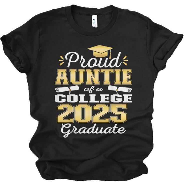 Proud Auntie Of 2025 College Graduate Family 25 Graduation Unisex Jersey T-Shirt