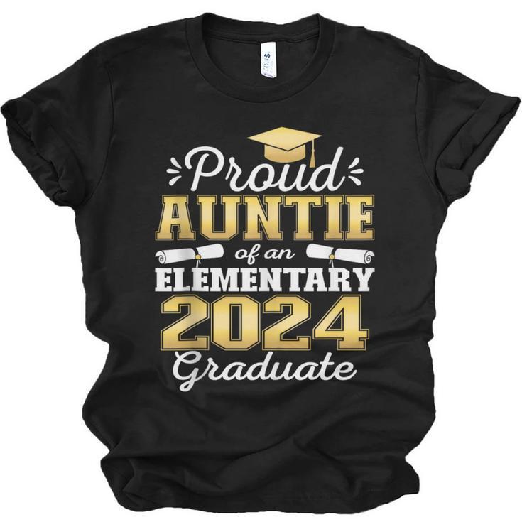 Proud Auntie Of 5th Grade Graduate 2024 Family Graduation Unisex Jersey T-Shirt