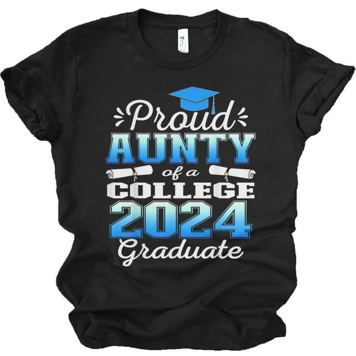 Proud Aunty Of 2024 College Graduate Family 24 Graduation Unisex Jersey T-Shirt
