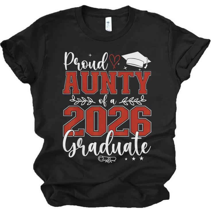 Proud Aunty Of a Class Of 2026 Graduate Senior Graduation Unisex Jersey T-Shirt