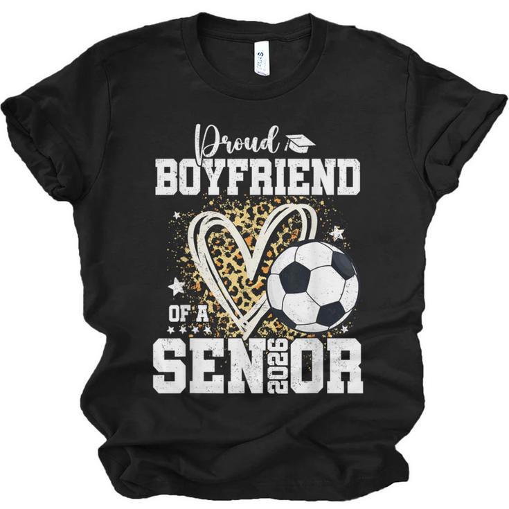 Proud Boyfriend Of A 2026 Senior Soccer Graduation Leopard Unisex Jersey T-Shirt