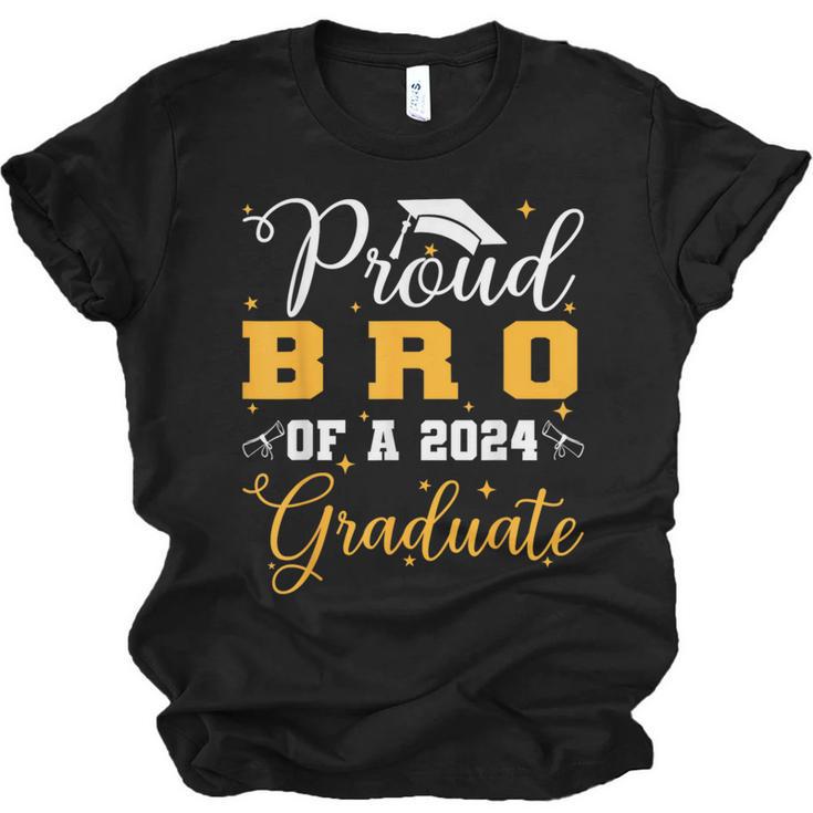 Proud Bro Of A Class Of 2024 Graduate Senior Graduation Unisex Jersey T-Shirt
