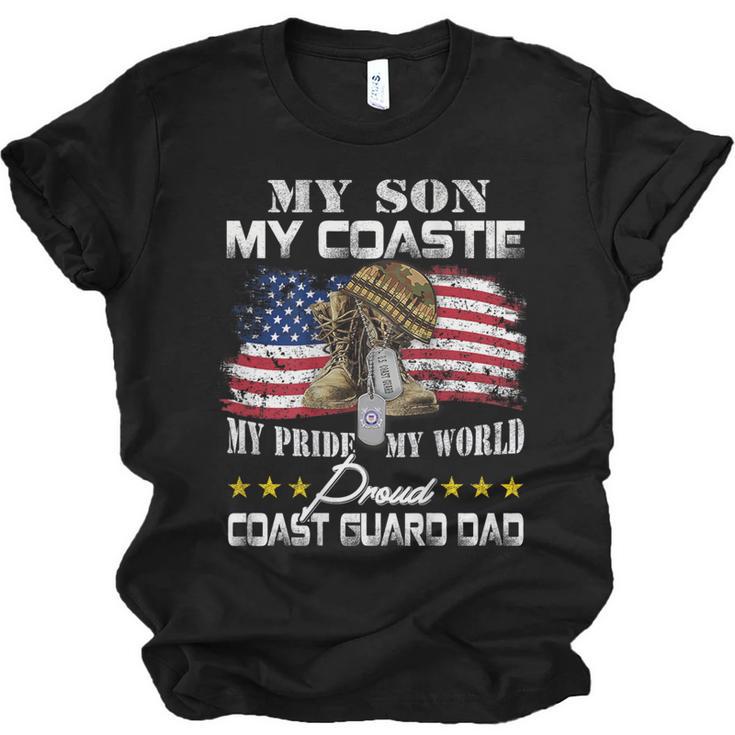 Proud Coast Guard Dad Coast Guard Graduation Dad Unisex Jersey T-Shirt