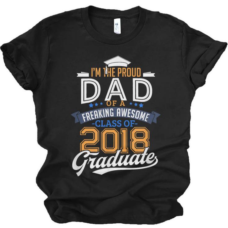 Proud Dad Of A 2018 Graduate Shirt Graduation Grad Class Unisex Jersey T-Shirt