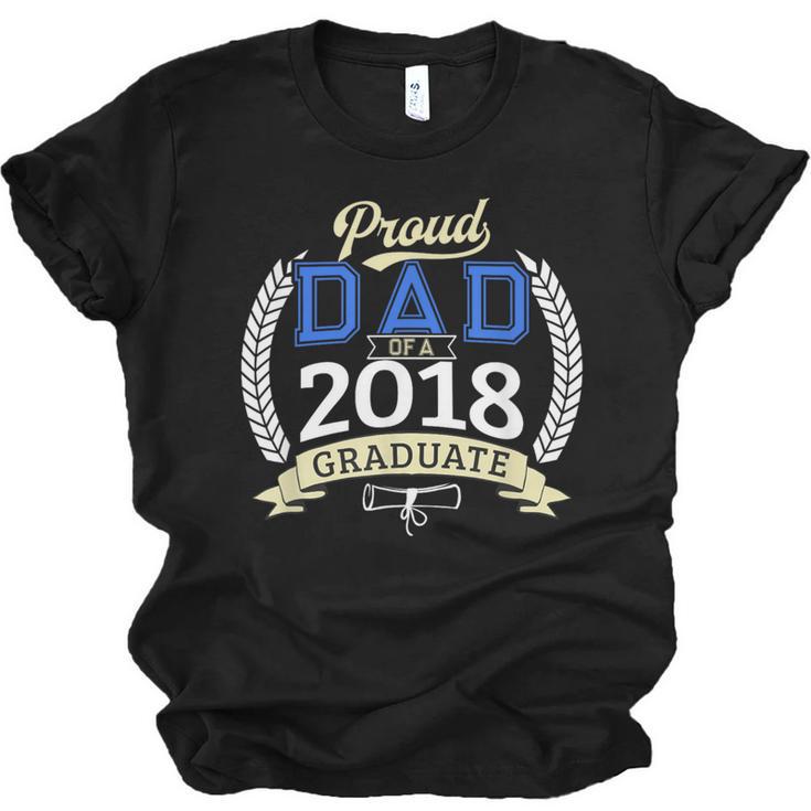 Proud Dad Of A 2018 Graduate Shirt Graduation Grad Unisex Jersey T-Shirt