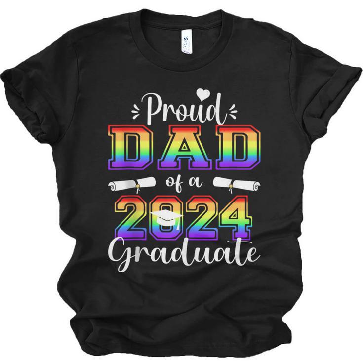 Proud Dad Of 2024 Graduate Class 2024 Graduation Family Unisex Jersey T-Shirt