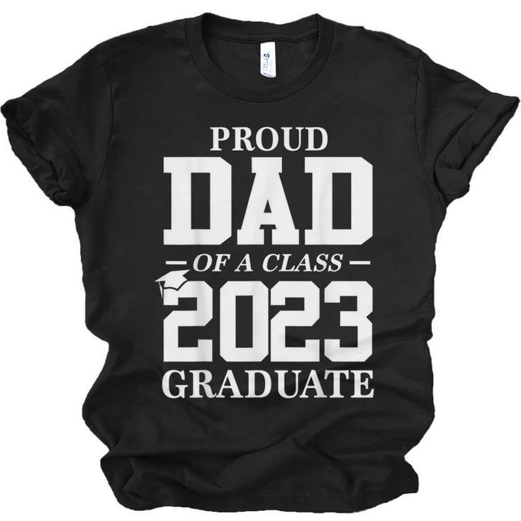 Proud Dad Graduation Senior 23 Grad Class Of 2023 Unisex Jersey T-Shirt