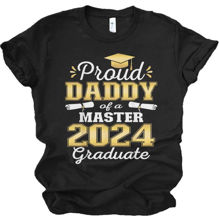 Proud Daddy Of 2024 Class Master Graduate Family Graduation Unisex Jersey T-Shirt