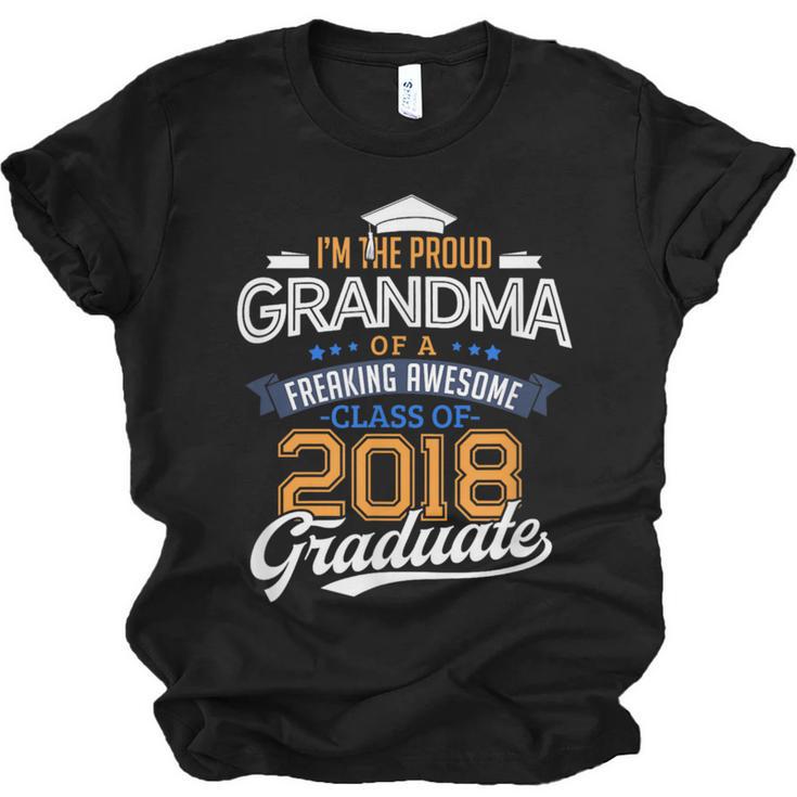 Proud Grandma Of A 2018 Graduate Shirt Graduation Grad Class Unisex Jersey T-Shirt