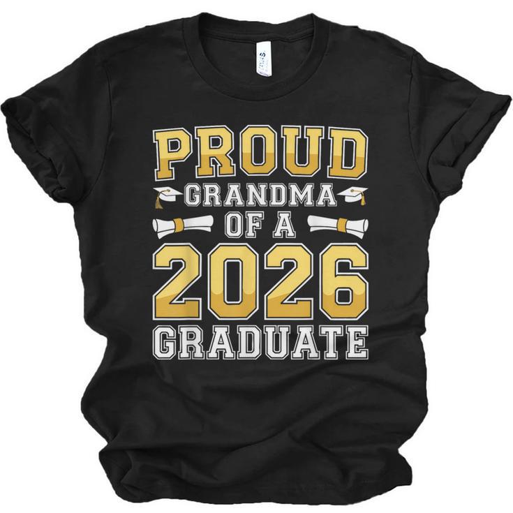 Proud Grandma Of A 2026 Graduate Shirt Class 2026 Graduation Unisex Jersey T-Shirt