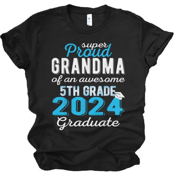 Proud Grandma Of 5th Grade Graduate 2024 Family Graduation Unisex Jersey T-Shirt