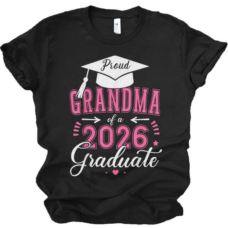 Proud Grandma Of a Class Of 2026 Graduate For Graduation Unisex Jersey T-Shirt