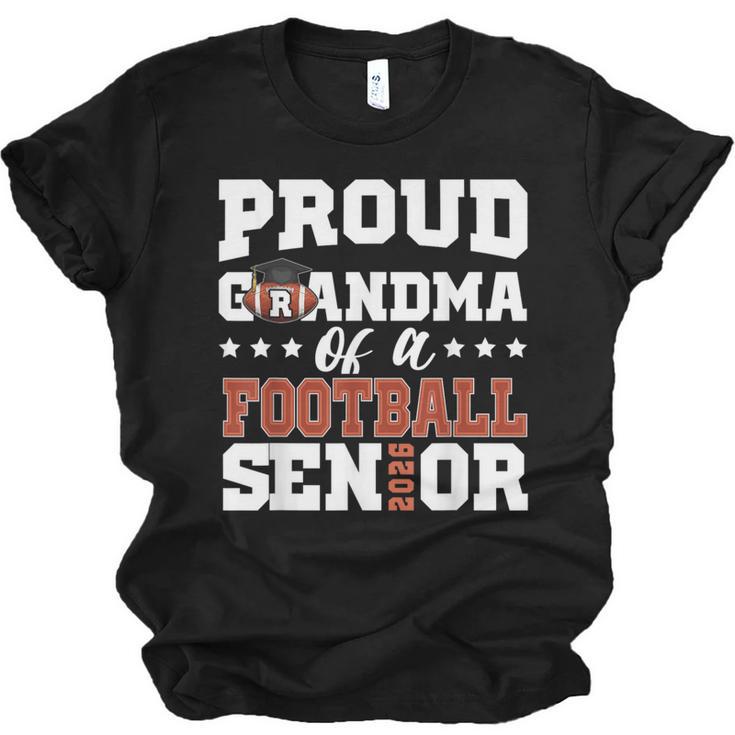 Proud Grandma Of a Football Senior 2026 Graduation Unisex Jersey T-Shirt
