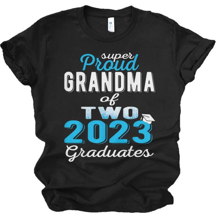 Proud Grandma Of Two 2023 Graduate Class 2023 Graduation Unisex Jersey T-Shirt