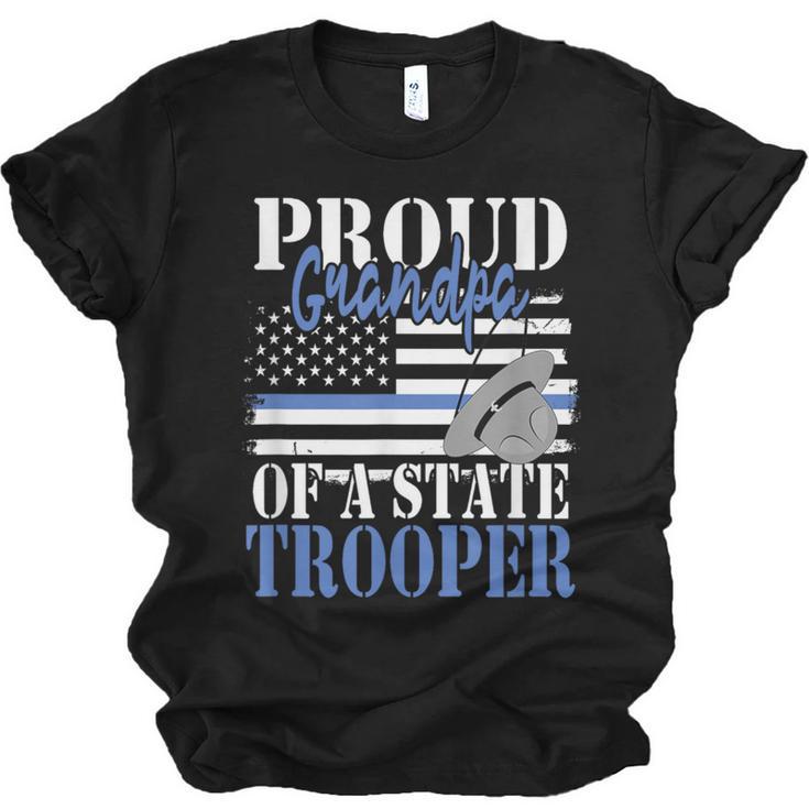 Proud Grandpa Of a State Trooper Police Officer Graduation Unisex Jersey T-Shirt
