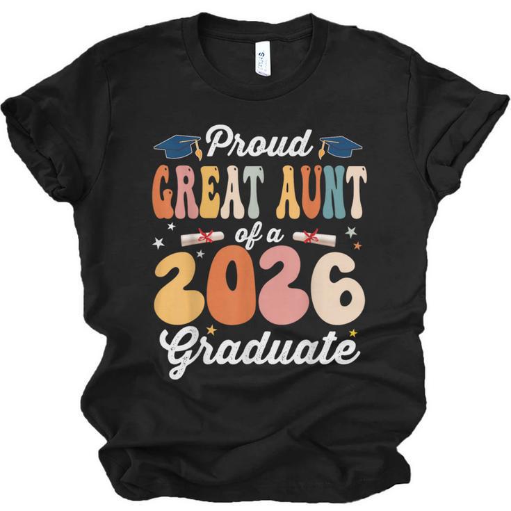 Proud Great Aunt Of a Class Of 2026 Graduate Graduation Unisex Jersey T-Shirt