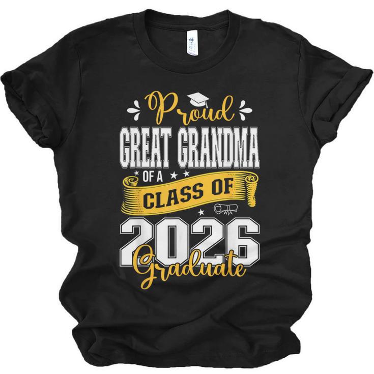 Proud Great Grandma Of a Class Of 2026 Graduate Graduation Unisex Jersey T-Shirt