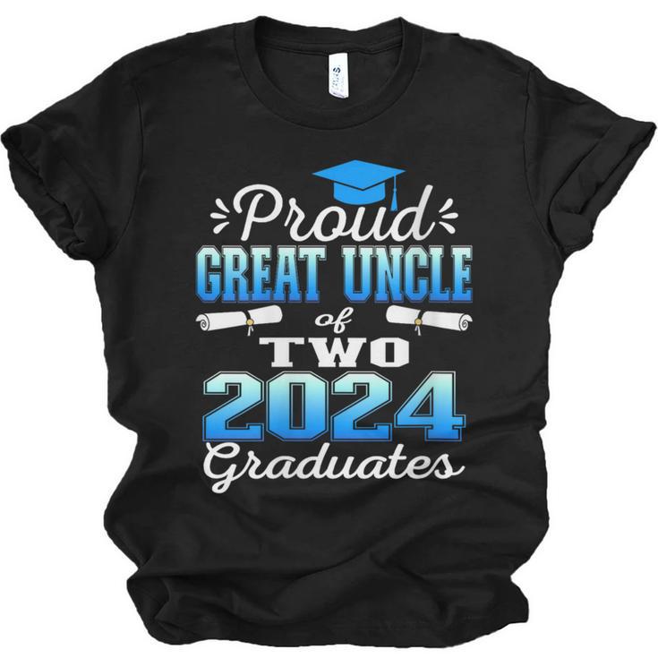 Proud Great Uncle Of Two 2024 Graduate Class 2024 Graduation Unisex Jersey T-Shirt