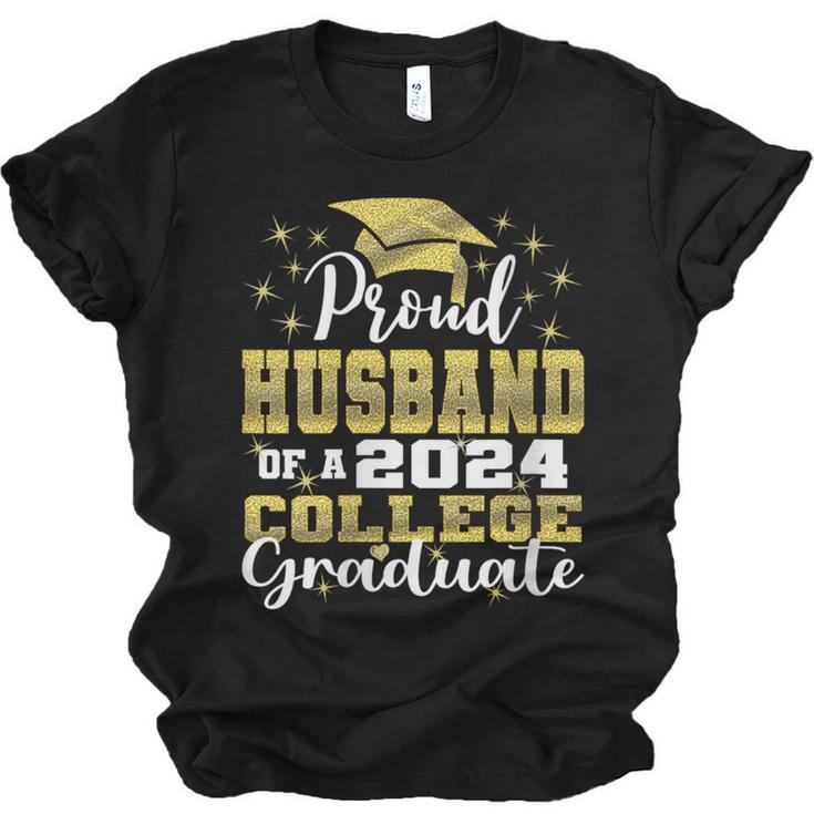 Proud Husband Of 2024 College Graduate Family 24 Graduation Unisex Jersey T-Shirt