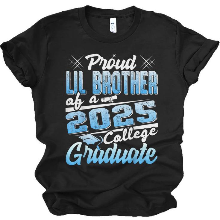 Proud Lil Brother Of 2025 Graduate College Shirt Graduation Unisex Jersey T-Shirt