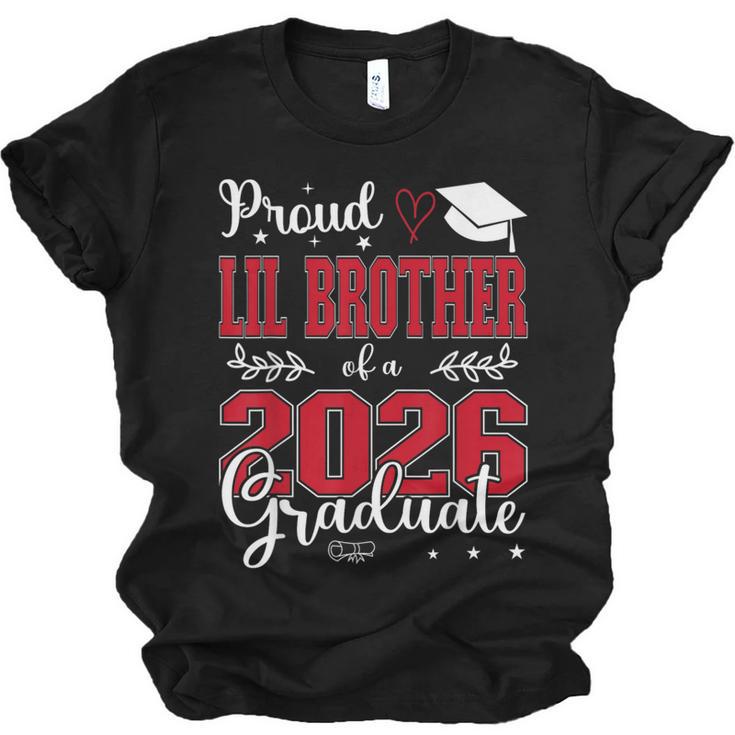 Proud Lil Brother Of a Class Of 2026 Graduate For Graduation Unisex Jersey T-Shirt