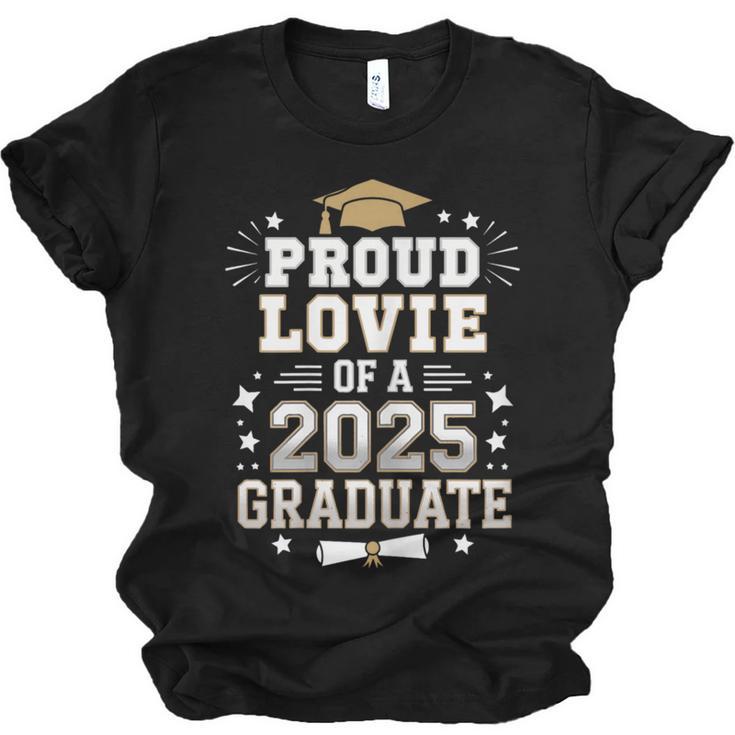 Proud Lovie Of A Class Of 2025 Graduate Senior Graduation Unisex Jersey T-Shirt