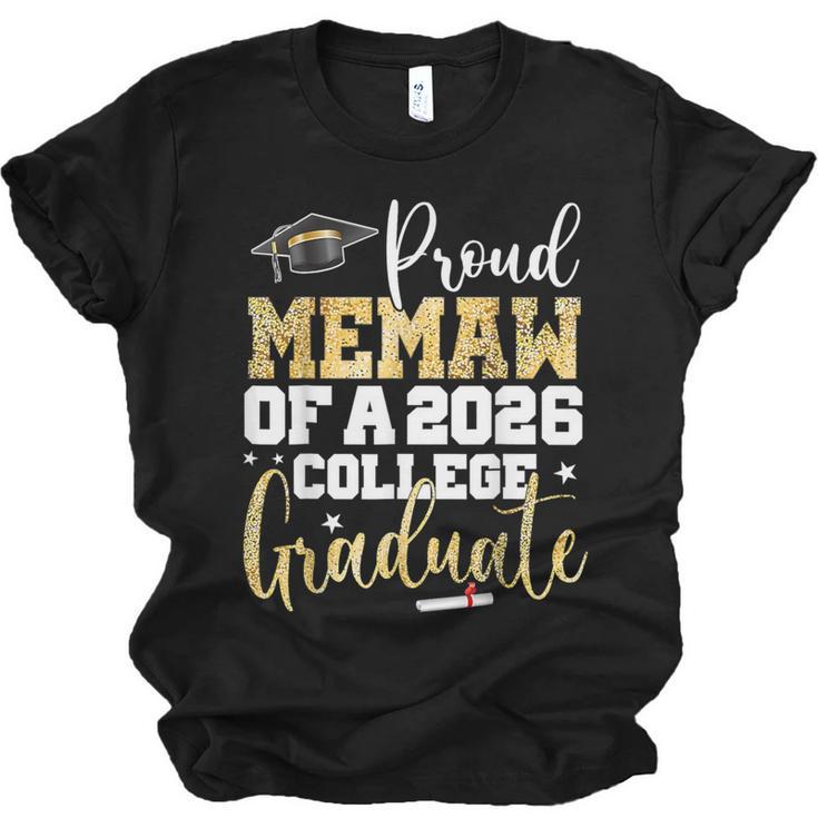 Proud Memaw Of 2026 Graduate College Graduation Unisex Jersey T-Shirt