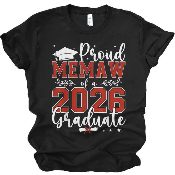 Proud Memaw Of a Class Of 2026 Graduate For Graduation Unisex Jersey T-Shirt