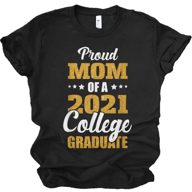 Proud Mom Of A 2021 College Graduate Senior Graduation Unisex Jersey T-Shirt