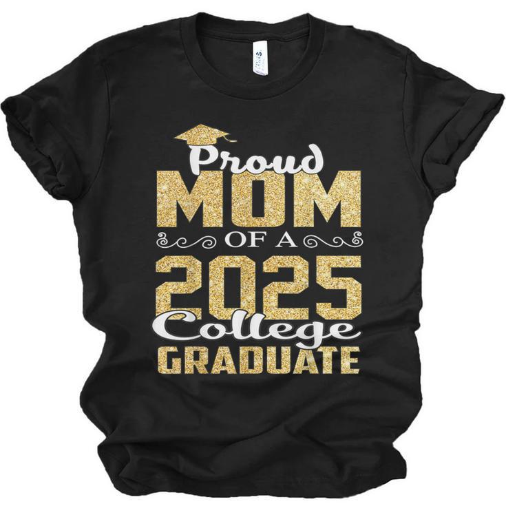 Proud Mom Of 2025 Graduate College Shirt Graduation Unisex Jersey T-Shirt