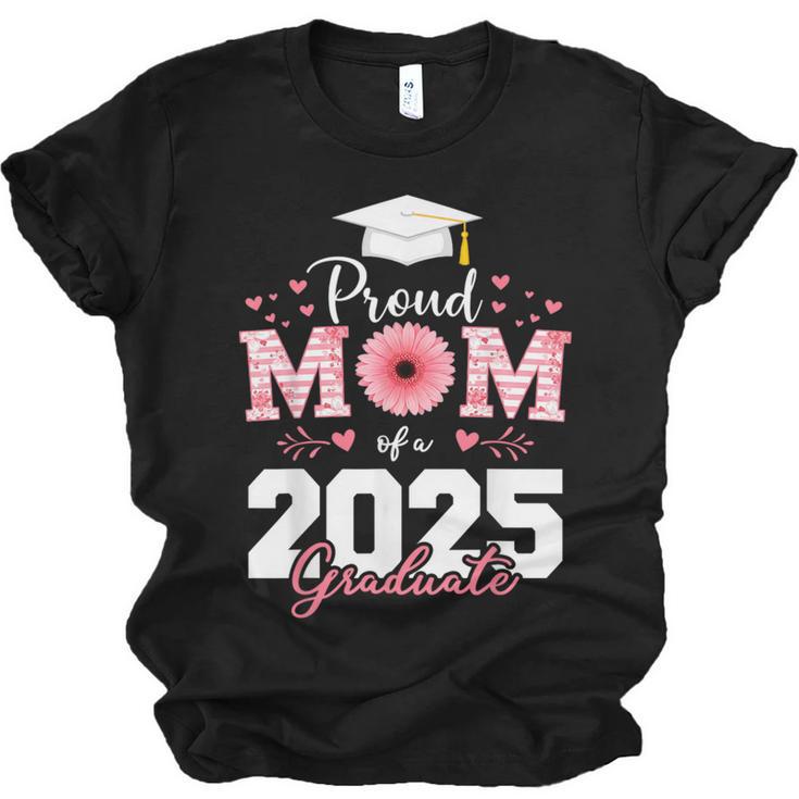 Proud Mom Of a 2025 Graduate Senior Mom Family Graduation Unisex Jersey T-Shirt