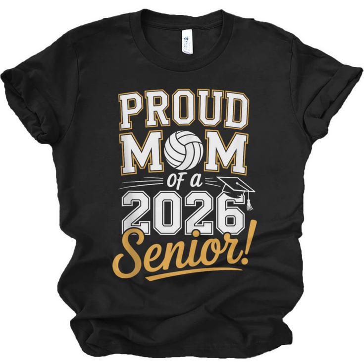 Proud Mom Of a 2026 Senior Volleyball Graduation Unisex Jersey T-Shirt