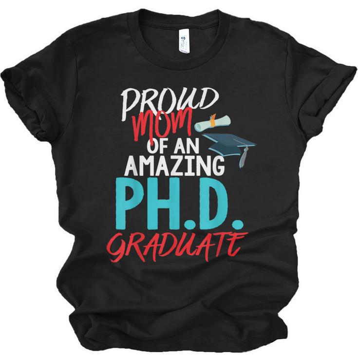 Proud Mom PhD Doctoral Graduation Doctorate Degree Unisex Jersey T-Shirt