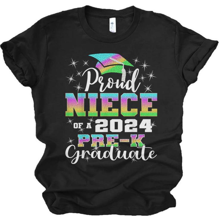 Proud Niece Of PreK School Graduate 2024 Graduation Niece Unisex Jersey T-Shirt