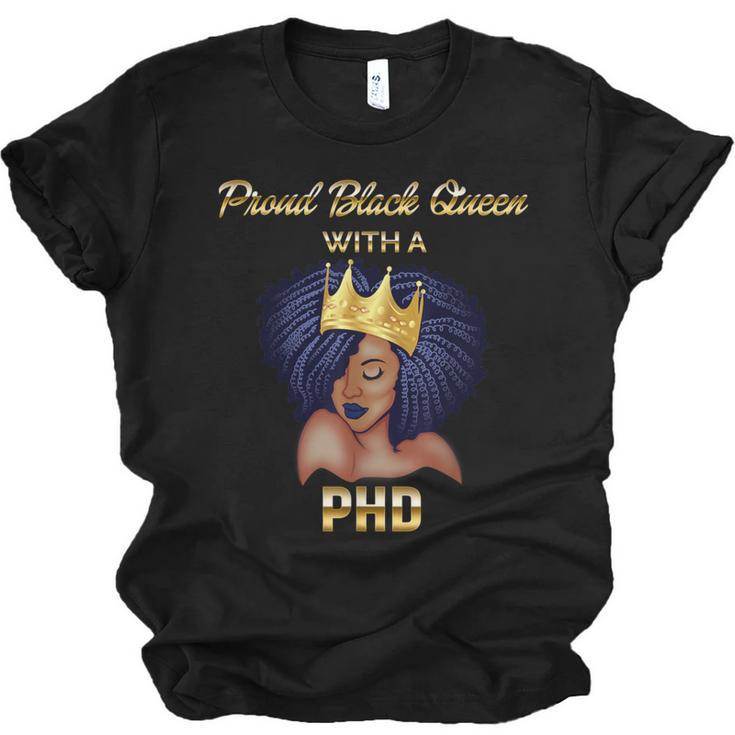 Proud Queen PhD Doctorate Degree Graduation T-Shirt Unisex Jersey T-Shirt