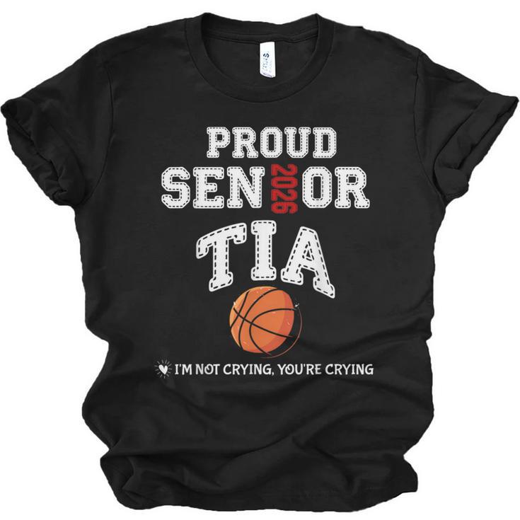 Proud Senior Tia 2026 Graduation Basketball Player Unisex Jersey T-Shirt