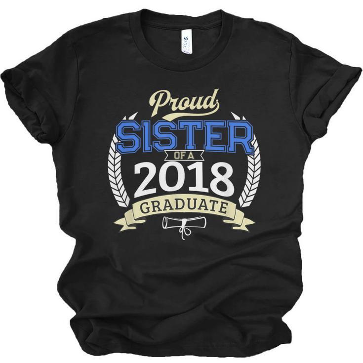 Proud Sister Of 2018 Graduate Shirt Graduation Grad Unisex Jersey T-Shirt