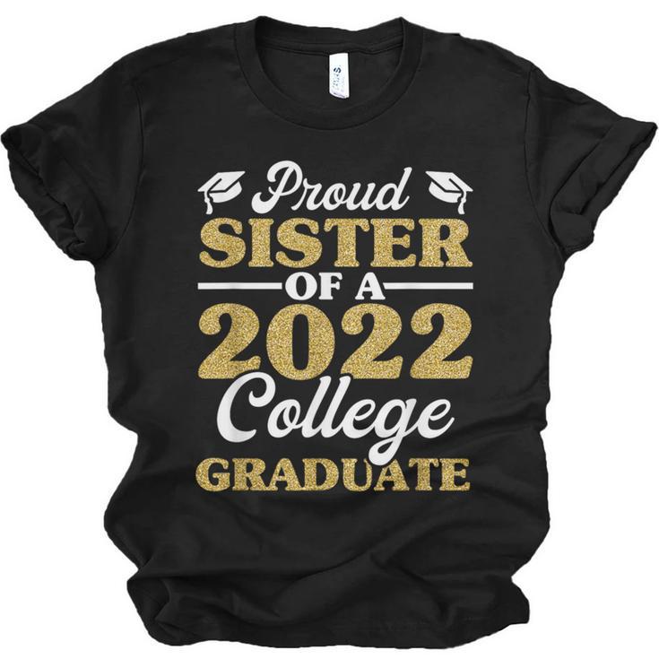 Proud Sister 2022 College Graduate Shirt Sibling Graduation Unisex Jersey T-Shirt