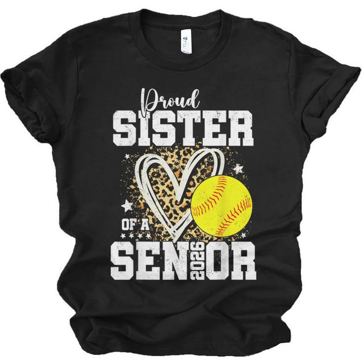 Proud Sister Of A 2026 Senior Softball Graduation Leopard Unisex Jersey T-Shirt
