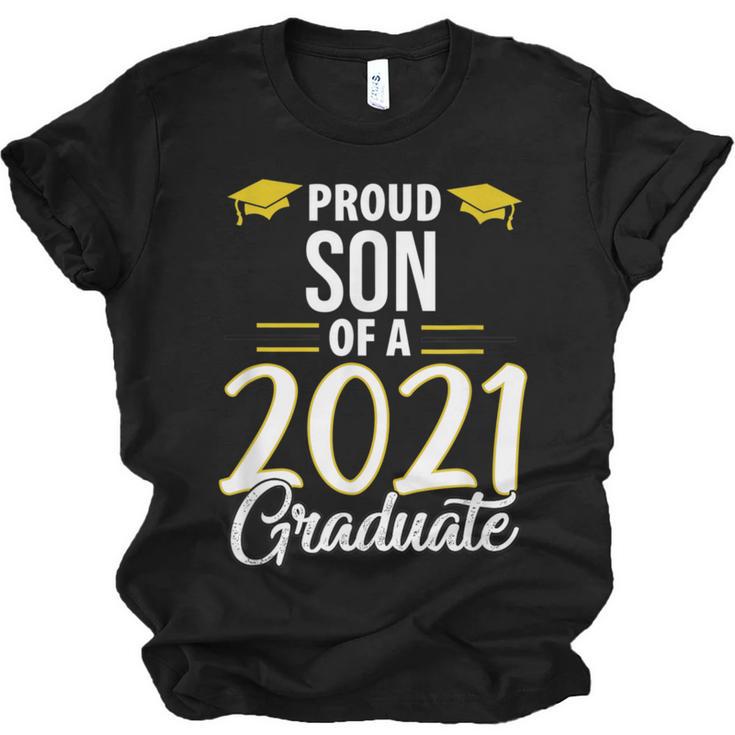 Proud Son Of A 2021 Graduate Graduation Clothes MBA PhD Unisex Jersey T-Shirt