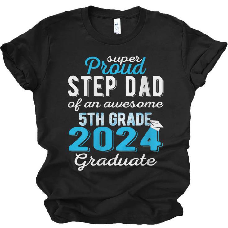 Proud Step Dad Of 5th Grade Graduate 2024 Family Graduation Unisex Jersey T-Shirt