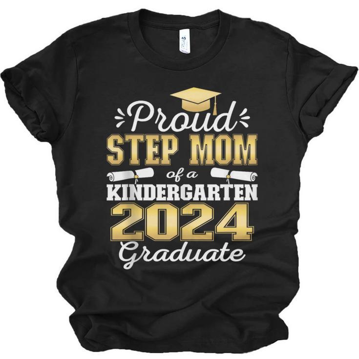 Proud Step Mom Of Kindergarten Graduate 2024 Graduation Step Unisex Jersey T-Shirt
